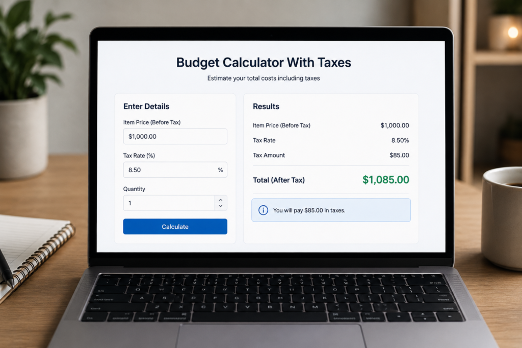 Budget Calculator With Taxes
