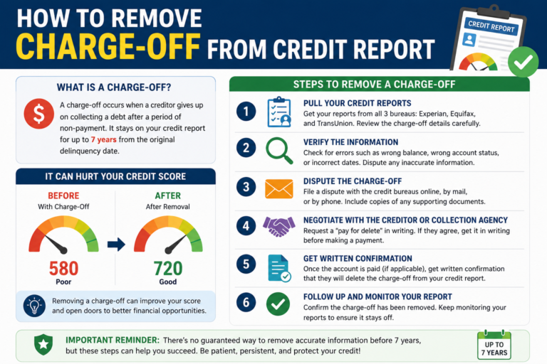 How to remove charge-off from credit report