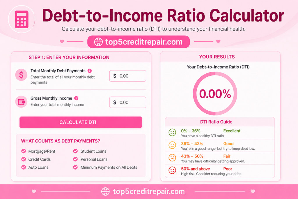 Debt-to-Income Ratio Calculator