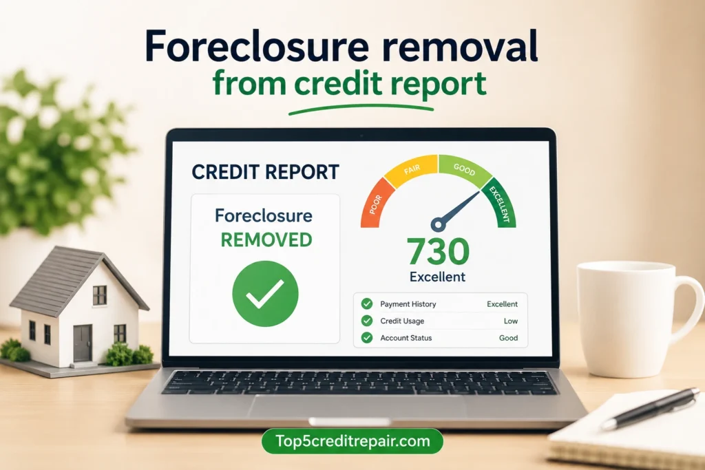 foreclosure removal from credit report