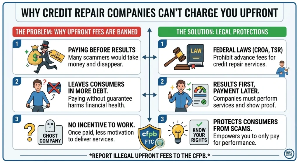 credit repair advance fee ban