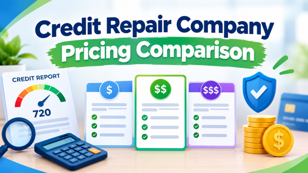 Credit repair company pricing comparison